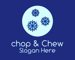 Ice Winter Snowflakes Logo