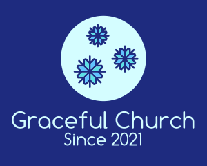 Aircon - Ice Winter Snowflakes logo design