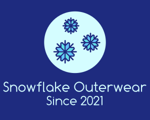 Ice Winter Snowflakes logo design