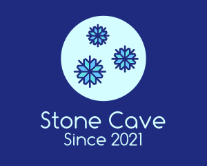 Cave - Ice Winter Snowflakes logo design