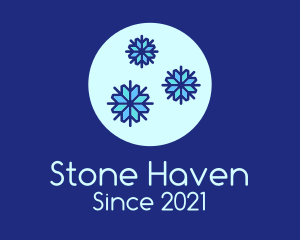 Cave - Ice Winter Snowflakes logo design