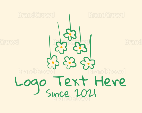 Flower Bouquet Drawing Logo