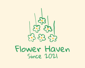 Flower Bouquet Drawing  logo design