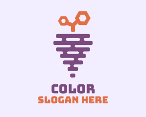 Beehive - Grape Fruit Hive logo design