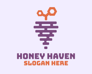 Beehive - Grape Fruit Hive logo design