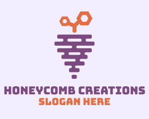 Grape Fruit Hive logo design