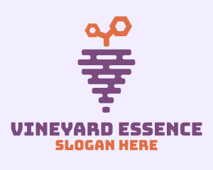 Grape Fruit Hive logo design