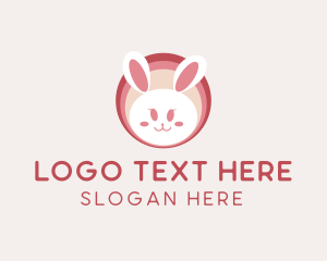 Nursery - Cute Baby Bunny logo design