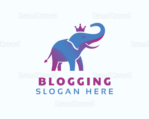 Creative Gradient Elephant Logo