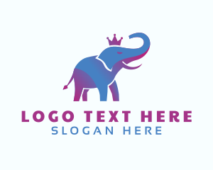 Enterprise - Creative Gradient Elephant logo design