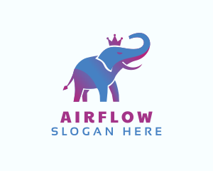 Creative Gradient Elephant logo design