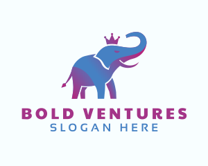 Creative Gradient Elephant logo design