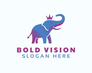 Creative Gradient Elephant logo design