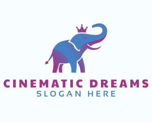 Creative Gradient Elephant logo design