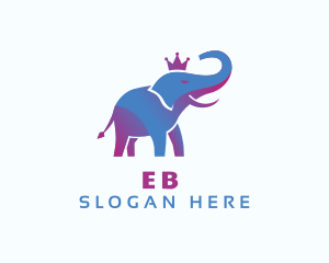 Creative Gradient Elephant logo design
