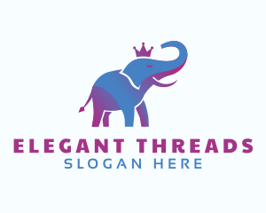 Creative Gradient Elephant logo design