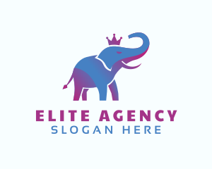 Creative Gradient Elephant logo design