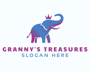 Creative Gradient Elephant logo design