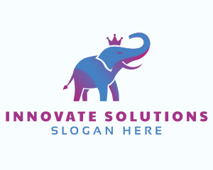 Creative Gradient Elephant logo design