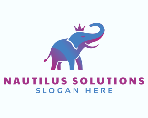 Creative Gradient Elephant logo design