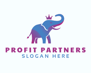 Creative Gradient Elephant logo design