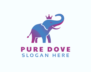 Creative Gradient Elephant logo design