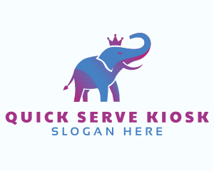 Creative Gradient Elephant logo design