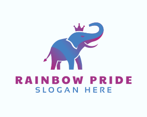 Creative Gradient Elephant logo design