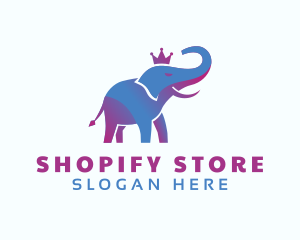 Ecommerce - Creative Gradient Elephant logo design