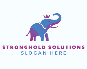 Creative Gradient Elephant logo design