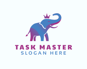 Creative Gradient Elephant logo design