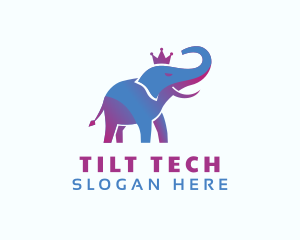 Creative Gradient Elephant logo design