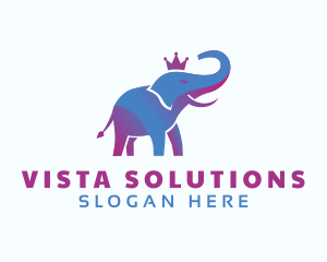 Creative Gradient Elephant logo design