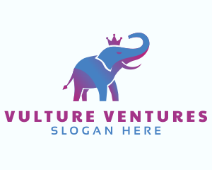 Creative Gradient Elephant logo design