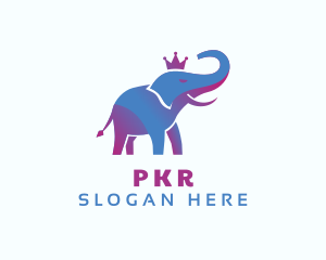 Creative Gradient Elephant logo design