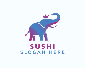 Creative Gradient Elephant logo design