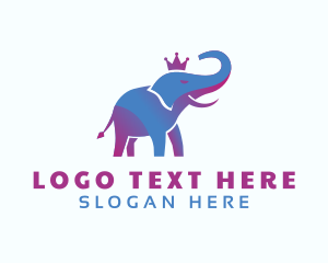 Creative Gradient Elephant Logo