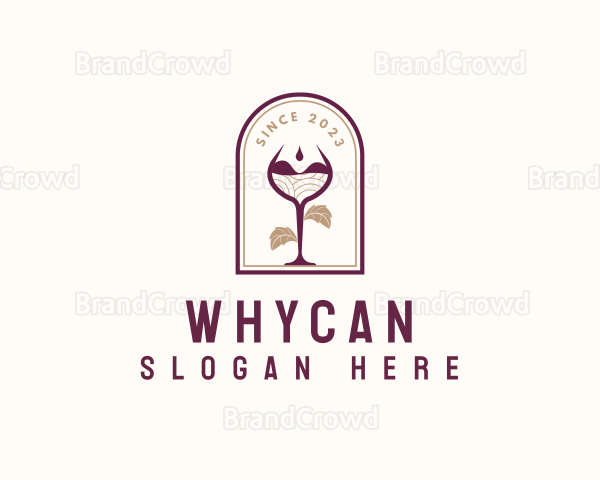 Winery Wine Glass Logo