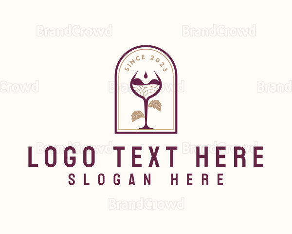 Winery Wine Glass Logo