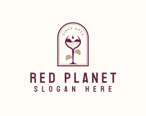 Winery Wine Glass logo design