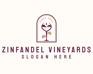 Winery Wine Glass logo design