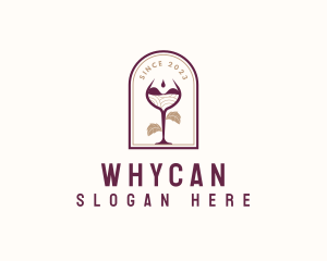 Grape Vine - Winery Wine Glass logo design