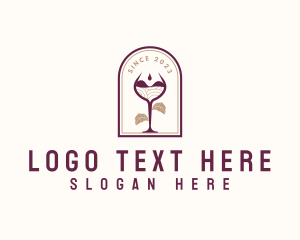Winery Wine Glass Logo