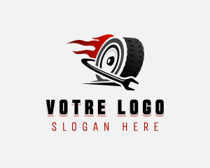 Wrench Tire Automotive Logo