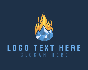 Thermal - Ice Fire Element logo design