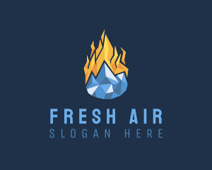 Ice Fire Element logo design