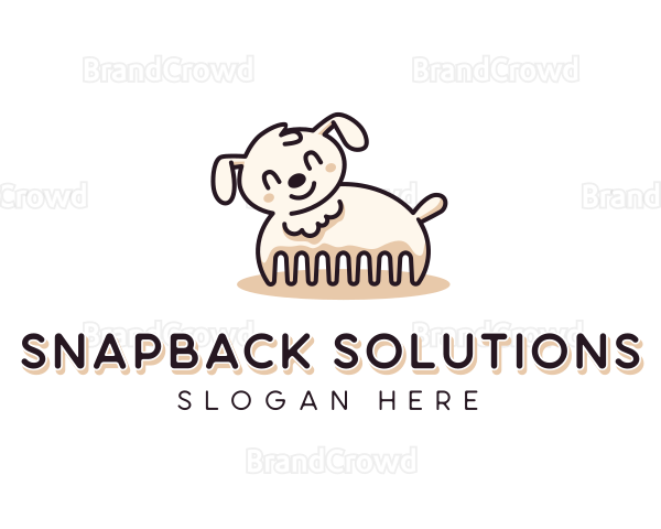 Comb Dog Grooming Logo