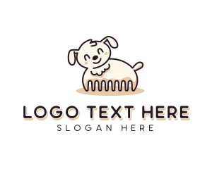 Grooming - Comb Dog Grooming logo design