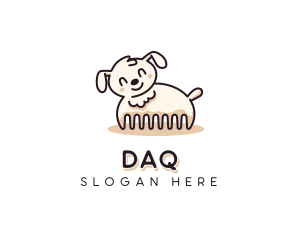 Comb Dog Grooming Logo