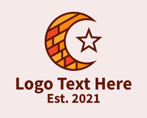 Muharram - Moon Star Bricks logo design